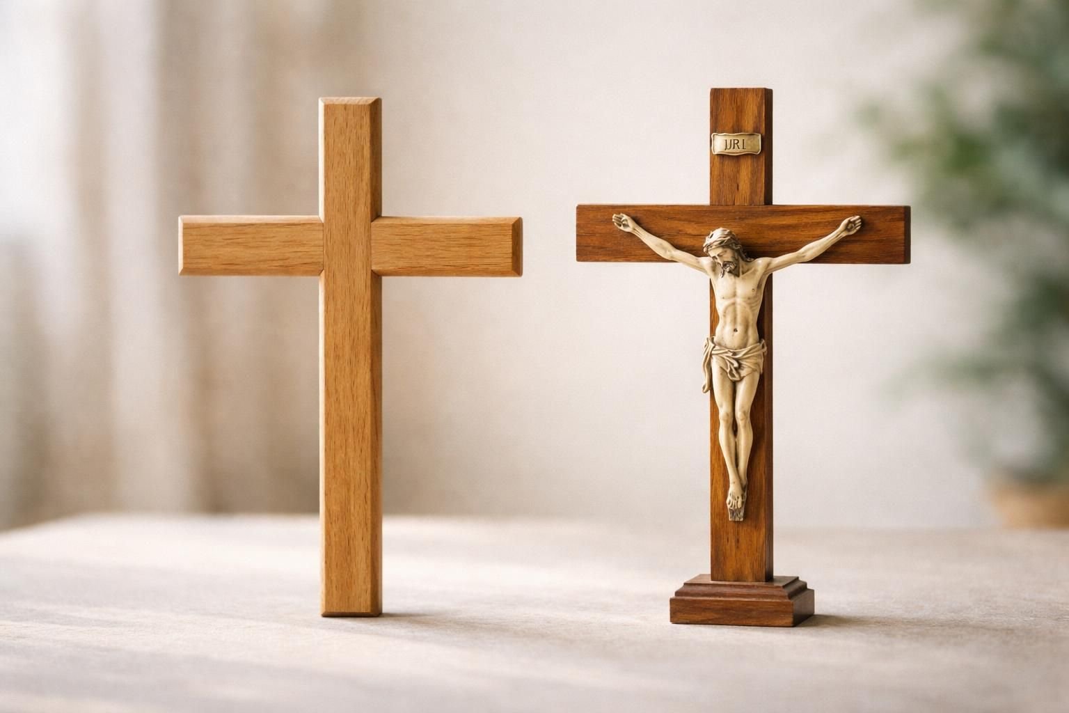 Pourquoi certains chrétiens préfèrent la croix au crucifix ?